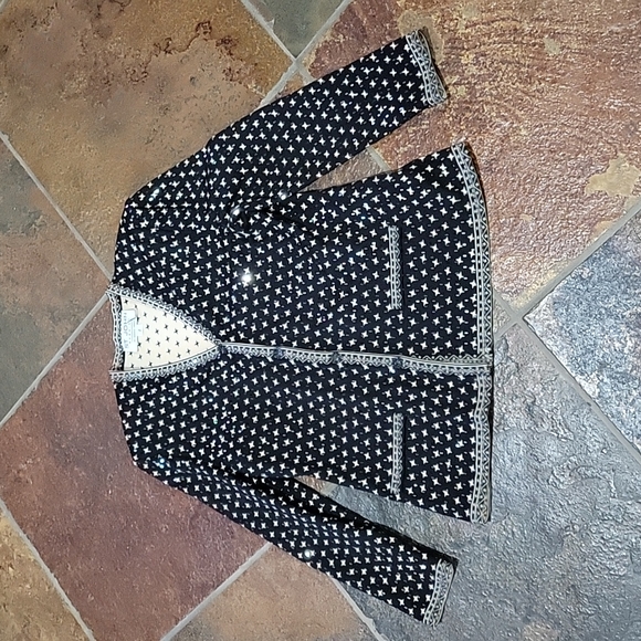 John Evening Marie Gray Sequenced Snap Cardigan Jacket